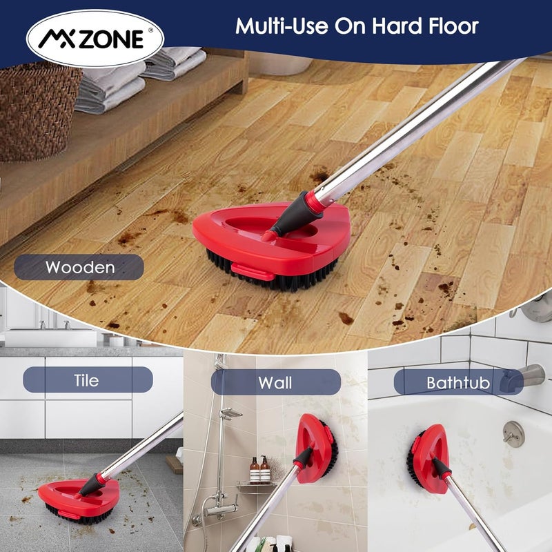 MXZONE Spin Mop Scrub Brush Head Compatible with O Cedar EasyWring 1 Tank System, Shower Floor Scrubber Mop Head Replacement, Hard Bristle Cleaning Brush for Kitchen Tile, Not Fit RinseClean, 2 Pack - Image 5